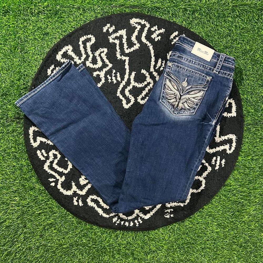 2000s Women’s Miss Me Y2K Mid-Rise Bootcut Denim Jeans - 32x34 (Width/Length)